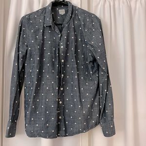 JCrew Polka Dot long sleeve button down